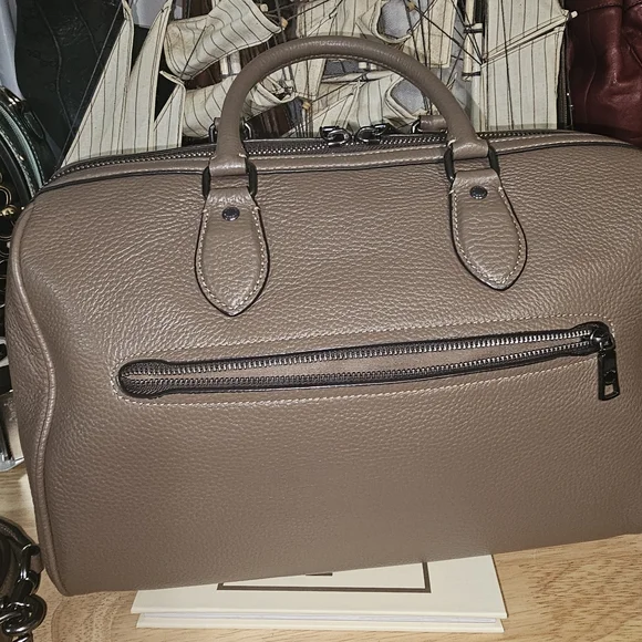 Coach Rowan Brown Leather Handbag (Large) - Picture 2 of 16